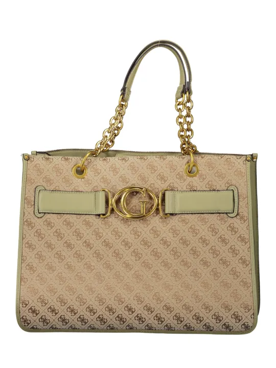 Exklusive GUESS Handtasche Grün Beige - Einzelstück