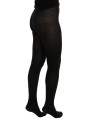 Tights & Socks Elegant Gray High-Waist Stretch Tights Pants 920,00 € 8058349747768 | Planet-Deluxe