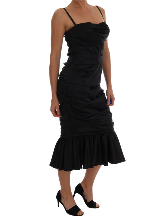 Dresses Elegant Silk Stretch Bustier Midi Dress 5.000,00 € 8057001775149 | Planet-Deluxe