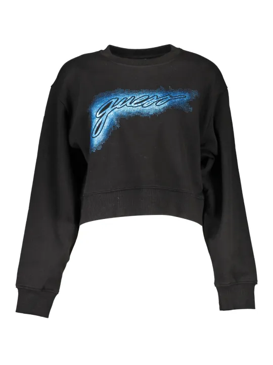 GUESS Bio-Baumwoll Sweatshirt Schwarz - Nachhaltiger Stil