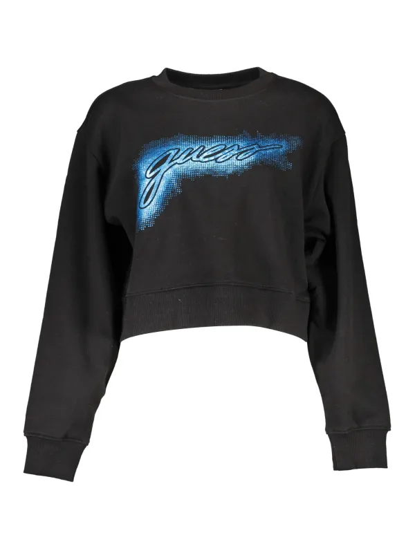 GUESS Bio-Baumwoll Sweatshirt Schwarz - Nachhaltiger Stil