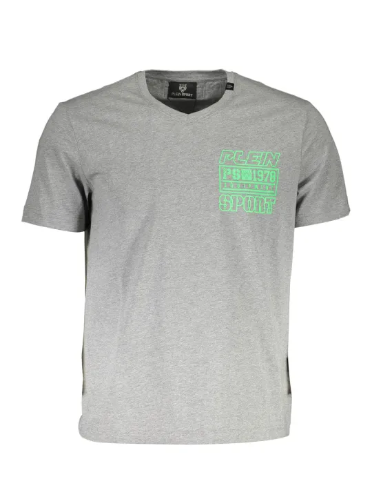"Plein Sport T-Shirts im Sale | Plein Sport Komfort-Stil Grau T-Shirt online kaufen"|Planet-Deluxe
