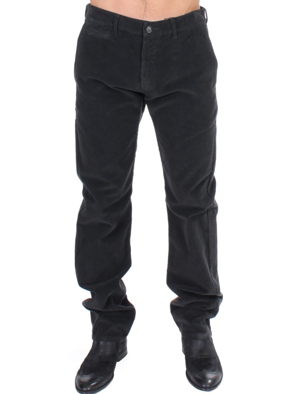 Jeans & Pants Elegant Black Cotton Corduroy Pants 680,00 € 8057433693327 | Planet-Deluxe