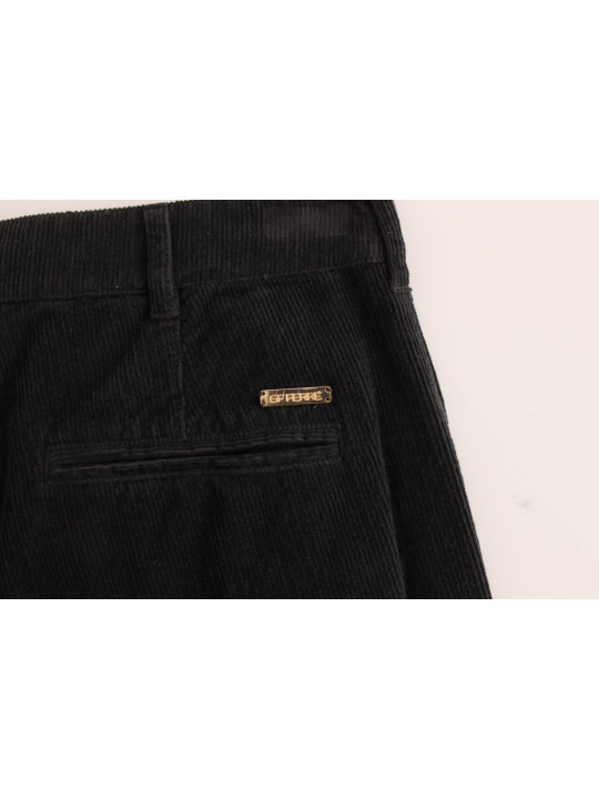 Jeans & Pants Elegant Black Cotton Corduroy Pants 680,00 € 8057433693327 | Planet-Deluxe