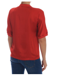 Tops & T-Shirts Elegant Red Silk Crystal-Embellished Blouse 2.300,00 € 7333413029447 | Planet-Deluxe