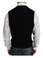 Vests Sleek Black Cotton Formal Vest 1.700,00 € 8050246187517 | Planet-Deluxe