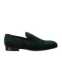 Flat Shoes Elegant Green Suede Slip-On Loafers 1.140,00 € 8058091396757 | Planet-Deluxe