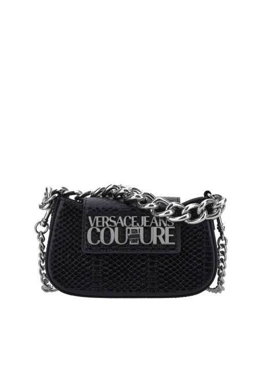 Schwarze Versace Jeans Umhängetasche Leder