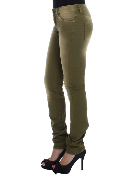 Jeans & Pants Green Slim Fit Cotton Stretch Jeans 560,00 € 8058301884586 | Planet-Deluxe