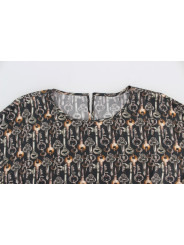 Tops & T-Shirts Enchanted Sicily Silk Blouse with Medieval Keys Print 1.480,00 € 7333413038739 | Planet-Deluxe