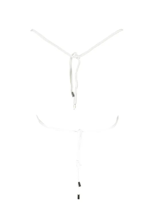 "Karl Lagerfeld Beachwear Badeanzüge & Bikinis im Sale | Karl Lagerfeld Luxus Badeanzug Triangel Weiß online kaufen"|Planet-Deluxe