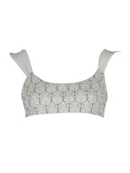 "Karl Lagerfeld Beachwear Badeanzüge & Bikinis im Sale | Karl Lagerfeld Beachwear KL21WTP13_BIANCO_WHITE: Eleganter Bandeau-Badeanzug mit Kontrastdetails und exklusivem Druck für Stil  online kaufen"|Planet-Deluxe