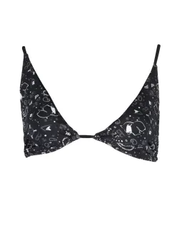 "Eleganter Karl Lagerfeld Triangel-Badeanzug in Schwarz"