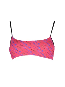 Luxuriöser Karl Lagerfeld Bandeau-Badeanzug in Rot