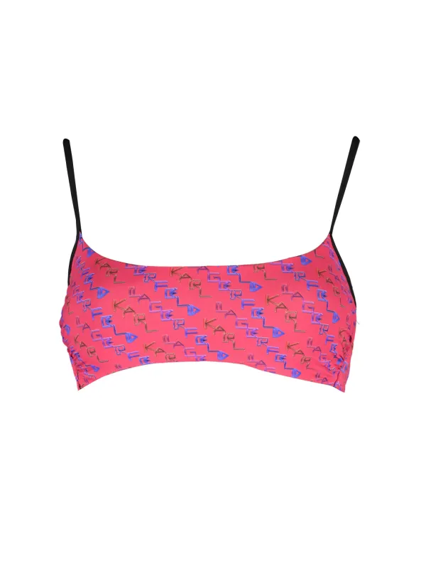 "Karl Lagerfeld Beachwear Badeanzüge & Bikinis im Sale | Karl Lagerfeld Beachwear KL21WTP19_ROSSO_RED – Luxuriöser Bandeau-Badeanzug mit Geometrischem Muster und Kontrastdetails online kaufen"|Planet-Deluxe