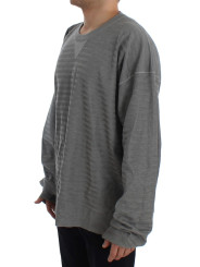 Sweaters Elegant Gray Silk Crewneck Pullover Sweater 2.260,00 € 8050249424497 | Planet-Deluxe