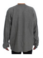 Sweaters Elegant Gray Silk Crewneck Pullover Sweater 2.260,00 € 8050249424497 | Planet-Deluxe