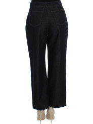 Jeans & Pants Chic High Waist Flare Jeans in Dark Blue 1.020,00 € 8058301884364 | Planet-Deluxe