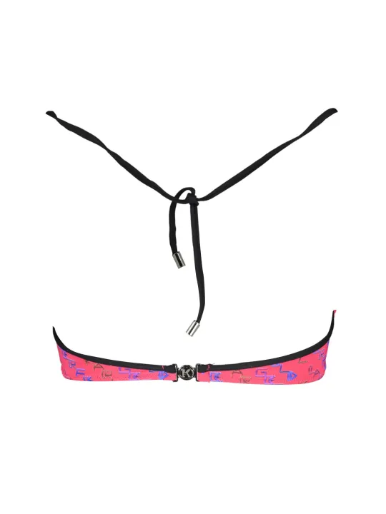 "Karl Lagerfeld Beachwear Badeanzüge & Bikinis im Sale | Karl Lagerfeld Beachwear KL21WTP19_ROSSO_RED – Luxuriöser Bandeau-Badeanzug mit Geometrischem Muster und Kontrastdetails online kaufen"|Planet-Deluxe