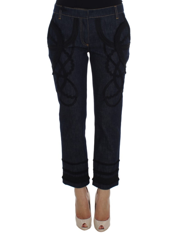 Jeans & Pants Embroidered Capri Jeans for Elegant Styling 1.780,00 € 8058301884395 | Planet-Deluxe