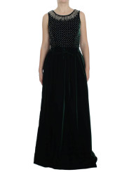 Dresses Enchanted Emerald Velvet Crystal Maxi Dress 14.240,00 € 7333413040497 | Planet-Deluxe