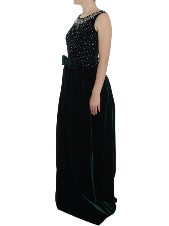 Dresses Enchanted Emerald Velvet Crystal Maxi Dress 14.240,00 € 7333413040497 | Planet-Deluxe