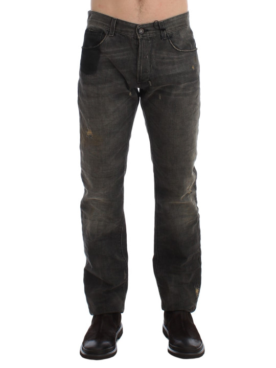 Jeans & Pants Elegant Gray Regular Fit Denim Jeans 620,00 € 8050246186909 | Planet-Deluxe