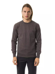 Sweaters Elegant Gray Merino Wool Crew Neck Sweater 260,00 € 2000032500460 | Planet-Deluxe