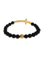 Bracelets Chic Matte Onyx Bead &amp CZ Diamond Cross Bracelet 580,00 € 8050246185308 | Planet-Deluxe
