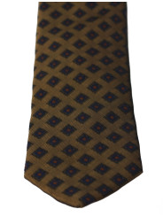 Ties & Bowties Elegant Brown Patterned Silk Blend Necktie 180,00 € 8054319130158 | Planet-Deluxe