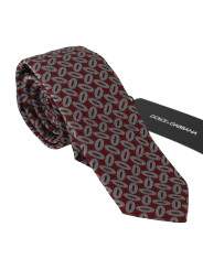 Ties & Bowties Elegant Red Printed Silk Neck Tie 180,00 € 8050246188040 | Planet-Deluxe