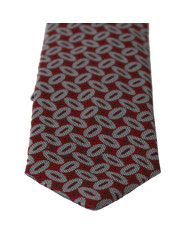 Ties & Bowties Elegant Red Printed Silk Neck Tie 180,00 € 8050246188040 | Planet-Deluxe