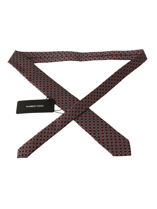 Ties & Bowties Elegant Red Printed Silk Neck Tie 180,00 € 8050246188040 | Planet-Deluxe