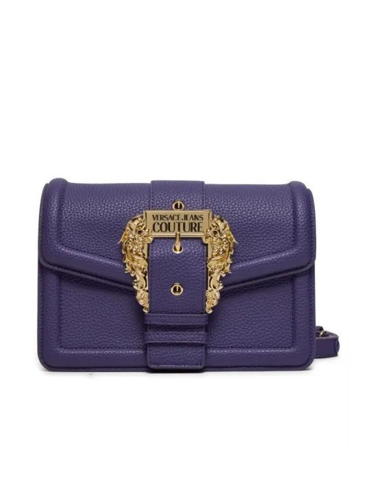 Violette Versace Jeans Leder Handtasche