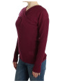 Sweaters Elegant Purple Keyhole Wool Sweater 710,00 € 7333413020499 | Planet-Deluxe