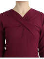 Sweaters Elegant Purple Keyhole Wool Sweater 710,00 € 7333413020499 | Planet-Deluxe