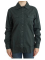 Tops & T-Shirts Elegant Gray Cotton Button Down Shirt 440,00 € 8034166583317 | Planet-Deluxe
