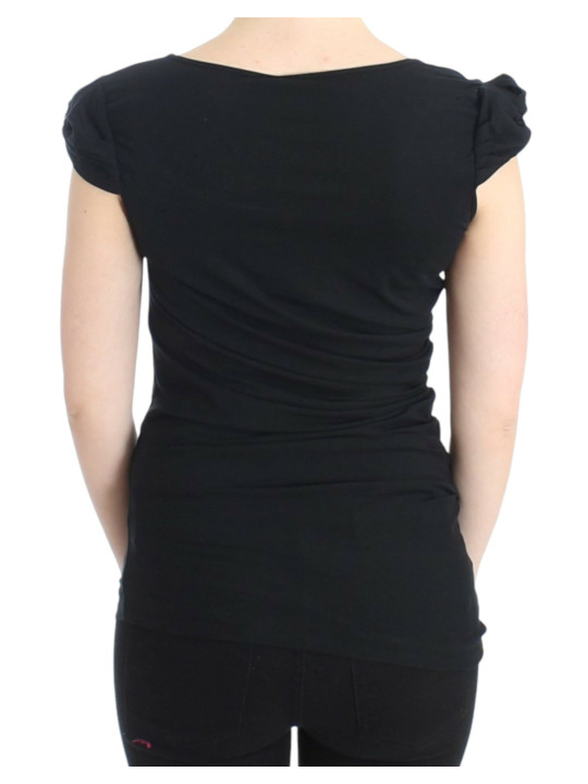 Tops & T-Shirts Elegant Cap Sleeve Black Top 300,00 € 7333413036698 | Planet-Deluxe