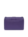 Violettes Lederhandtasche mit dünnem Riemen