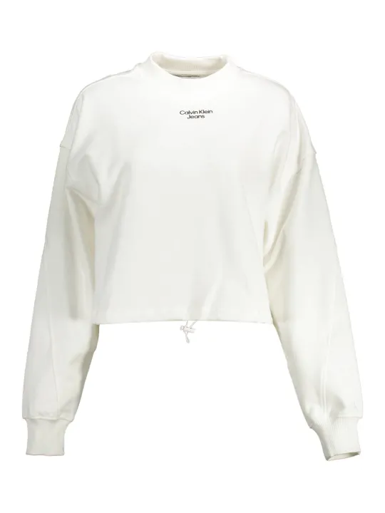 "Calvin Klein Startseite im Sale | CALVIN KLEIN SWEATSHIRT OHNE REISSVERSCHLUSS DAMEN WEISS online kaufen"|Planet-Deluxe