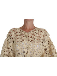 Sweaters Chic Beige Crochet Raffia Cardigan 4.800,00 € 8054214039051 | Planet-Deluxe