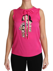 Tops & T-Shirts Elegant Pink Silk Family Tank Top Shirt 2.000,00 € 7333413013484 | Planet-Deluxe