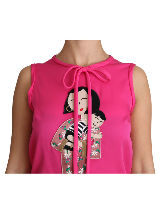 Tops & T-Shirts Elegant Pink Silk Family Tank Top Shirt 2.000,00 € 7333413013484 | Planet-Deluxe