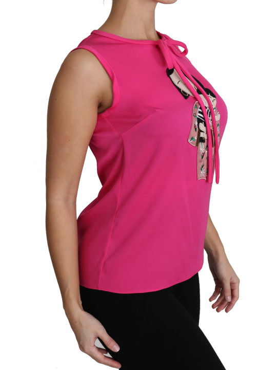 Tops & T-Shirts Elegant Pink Silk Family Tank Top Shirt 2.000,00 € 7333413013484 | Planet-Deluxe