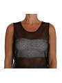 Tops & T-Shirts Elegant Black Mesh Sleeveless Blouse Top 920,00 € 8052087570152 | Planet-Deluxe