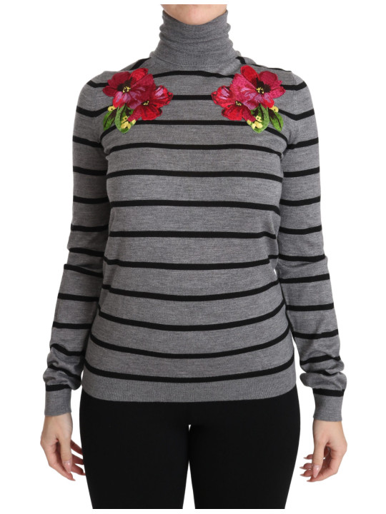 Sweaters Elegant Embroidered Cashmere-Silk Sweater 2.880,00 € 8058091724727 | Planet-Deluxe