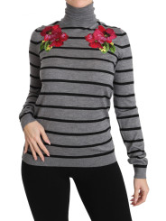 Sweaters Elegant Embroidered Cashmere-Silk Sweater 2.880,00 € 8058091724727 | Planet-Deluxe