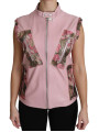 Jackets & Coats Stunning Pink Sleeveless Leather Vest 5.400,00 € 8050246189467 | Planet-Deluxe