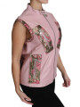 Jackets & Coats Stunning Pink Sleeveless Leather Vest 5.400,00 € 8050246189467 | Planet-Deluxe