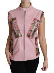 Jackets & Coats Stunning Pink Sleeveless Leather Vest 5.400,00 € 8050246189467 | Planet-Deluxe